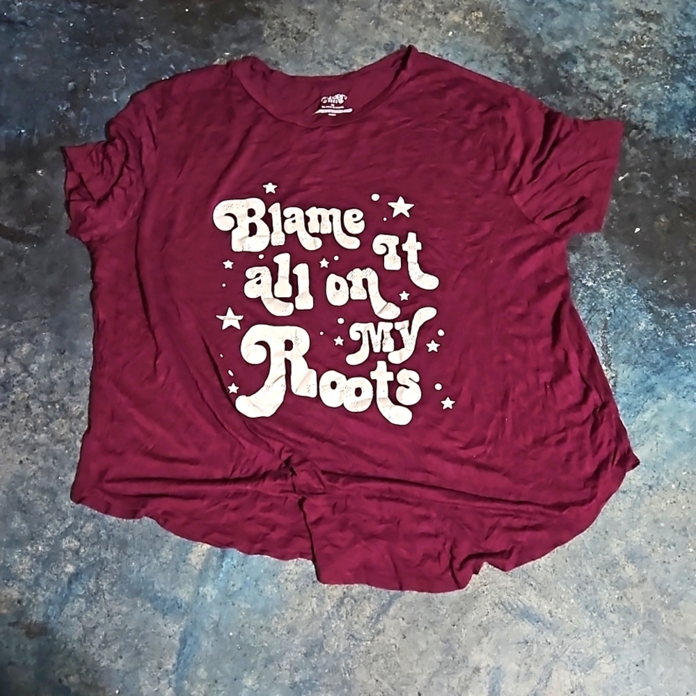 Blame it on my roots Soft Wine Colored T